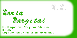 maria margitai business card